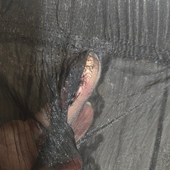 Vtg Pretty Angel Silk Maxi Skirt Large Sheer Witch Whimsygoth Grunge Fairy‎ Boho - Picture 7 of 7